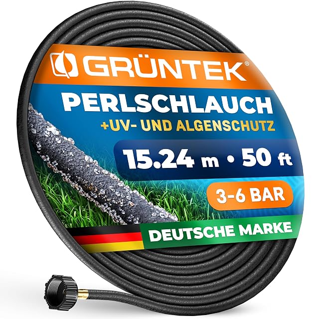 Schwarzer poröser Perlschlauch als Ring mit Gewindeanschluss
