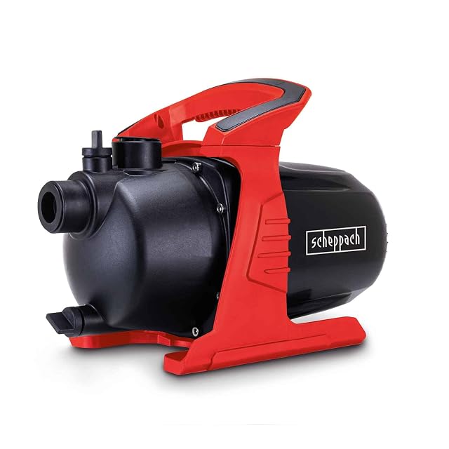 Scheppach GP650 Gartenpumpe mit Saug- und Druckanschlüssen G1 Zoll