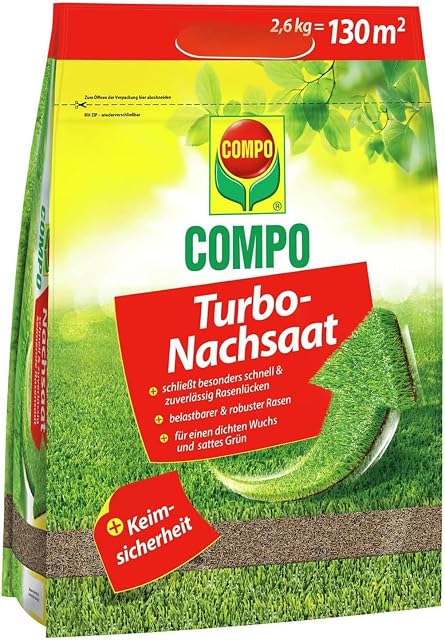 COMPO Turbo Nachsaat-Rasensamen 2,6 kg Schachtel