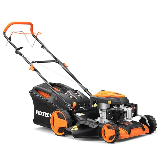 FUXTEC FX-RM5196 Benzinrasenmäher mit 51-cm-Gehäuse und Hinterradantrieb