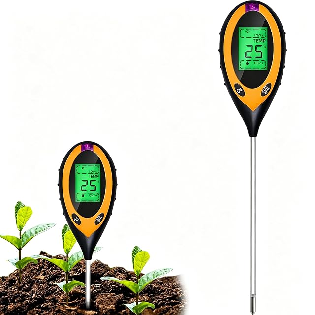 Vier-in-eins-Bodentester mit Sonde aus Aluminiumlegierung und LC-Display