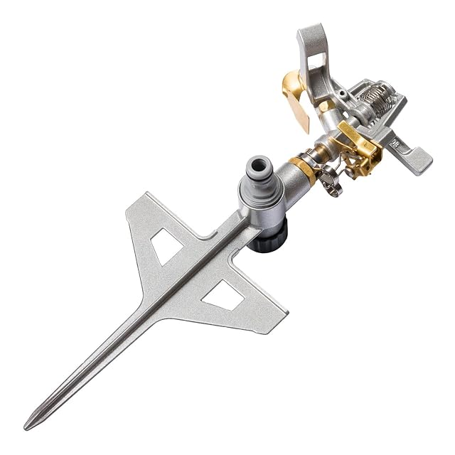 Rasensprinkler mit Impulsmechanik aus Metall